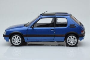 Peugeot 205 GTi 1.9 Med Taklucka Miami Blå Norev 1:18 184844 Metall — bild 4 av 8
