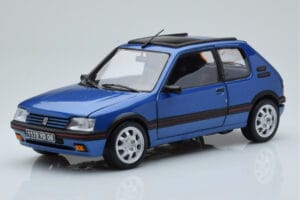 Peugeot 205 GTi 1.9 Med Taklucka Miami Blå Norev 1:18 184844 Metall