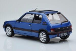 Peugeot 205 GTi 1.9 Med Taklucka Miami Blå Norev 1:18 184844 Metall — bild 7 av 8