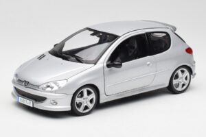 Peugeot 206 RC Aluminium Silver Norev 1:18 184726 Metall
