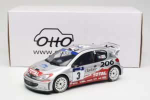 Peugeot 206 WRC #3 G. Panizzi / H. Panizzi Rally Tour de Corse 2002 Otto 1:18 OT1085 Resin — bild 6 av 6