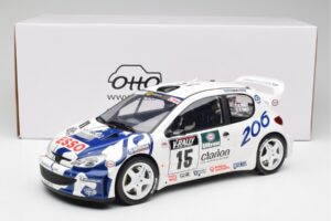 Peugeot 206 WRC G. Panizzi / H. Panizzi Tour de Corse 1999 Otto 1:12 G081 Resin — bild 6 av 6