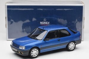 Peugeot 309 GTi16 Miami Blå Norev 1:18 184881 Metall — bild 6 av 6