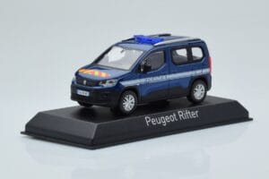 Peugeot Rifter Gendarmerie Otremer Blå Norev 1:43 479064 Metall — bild 2 av 4