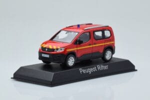 Peugeot Rifter Pompiers Röd Norev 1:43 479069 Metall — bild 2 av 4