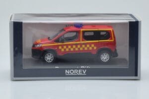 Peugeot Rifter Sapeurs Pompiers Röd Norev 1:43 479071 Metall — bild 4 av 4