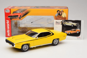 Plymouth Satellite Daisy Dukes of Hazzard Auto World 1:18 AWSS105/06 Metall — bild 8 av 8