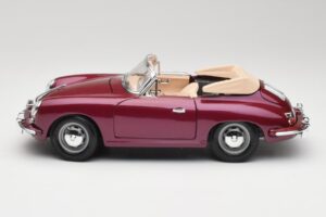Porsche 356B Cabriolet Aubergine Bburago 1:18 3021-M4 Metall — bild 4 av 8