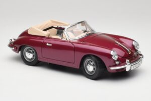 Porsche 356B Cabriolet Aubergine Bburago 1:18 3021-M4 Metall — bild 6 av 8