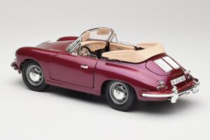 Porsche 356B Cabriolet Aubergine Bburago 1:18 3021-M4 Metall — bild 7 av 8
