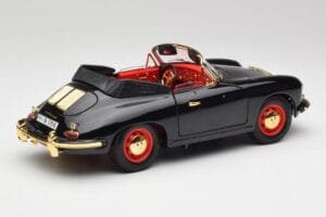 Porsche 356B Cabriolet Svart Bburago 1:18 3031D Metall — bild 3 av 8