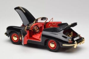 Porsche 356B Cabriolet Svart Bburago 1:18 3031D Metall — bild 5 av 8