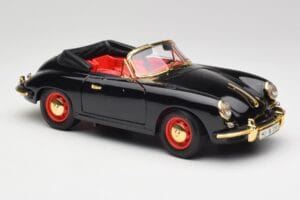 Porsche 356B Cabriolet Svart Bburago 1:18 3031D Metall — bild 6 av 8