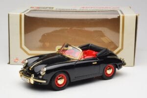 Porsche 356B Cabriolet Svart Bburago 1:18 3031D Metall — bild 8 av 8