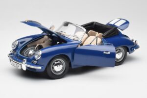 Porsche 356B Cabriolet Blå Bburago 1:18 3051 Metall — bild 2 av 8