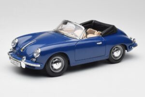 Porsche 356B Cabriolet Blå Bburago 1:18 3051 Metall