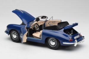 Porsche 356B Cabriolet Blå Bburago 1:18 3051 Metall — bild 5 av 8