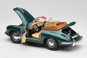 Porsche 356B Cabriolet Grön Bburago 1:18 3051-M1 Metall — bild 5 av 8