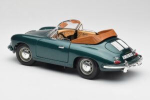 Porsche 356B Cabriolet Grön Bburago 1:18 3051-M1 Metall — bild 7 av 8
