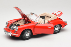 Porsche 356B Cabriolet Röd Tchibo 1:18 45703 Metall — bild 2 av 8