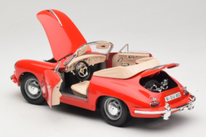 Porsche 356B Cabriolet Röd Tchibo 1:18 45703 Metall — bild 5 av 8