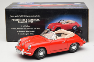 Porsche 356B Cabriolet Röd Tchibo 1:18 45703 Metall — bild 8 av 8