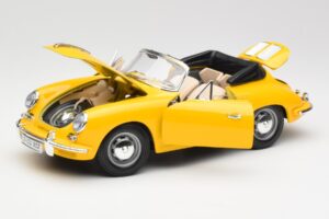 Porsche 356B Cabriolet Gul Bburago 1:18 3031 Metall — bild 2 av 8