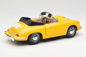 Porsche 356B Cabriolet Gul Bburago 1:18 3031 Metall — bild 3 av 8