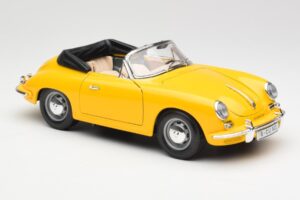 Porsche 356B Cabriolet Gul Bburago 1:18 3031 Metall — bild 6 av 8