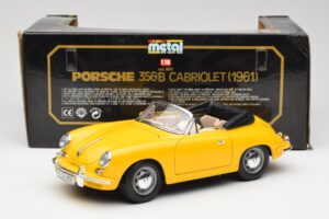 Porsche 356B Cabriolet Gul Bburago 1:18 3031 Metall — bild 8 av 8