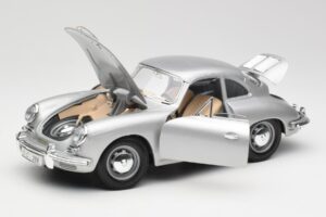 Porsche 356B Silver Bburago 1:18 3021-M1 Metall — bild 2 av 8