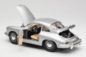 Porsche 356B Silver Bburago 1:18 3021-M1 Metall — bild 5 av 8