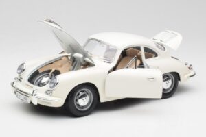 Porsche 356B Vit Bburago 1:18 3021-M3 Metall — bild 2 av 8