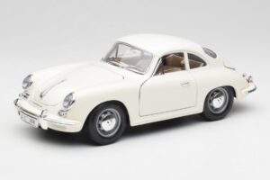 Porsche 356B Vit Bburago 1:18 3021-M3 Metall
