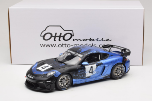 Porsche 718 Cayman GT4 RS Clubsport Svart Blå Otto 1:18 OT469 Resin — bild 6 av 6