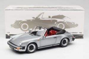 Porsche 911 930 Carrera 3.2 Cabriolet Grå Metallic Minichamps 1:18 100063034 Metall — bild 8 av 8