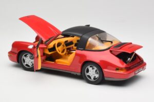 Porsche 911 964 Carrera 2 Targa Röd Anson 1:18 30305-W Metall — bild 5 av 8