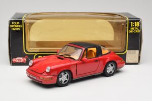 Porsche 911 964 Carrera 2 Targa Röd Anson 1:18 30305-W Metall — bild 8 av 8