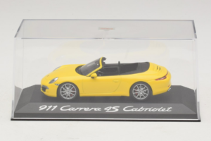Porsche 911 991 Carrera 4S Cabriolet Gul Minichamps 1:43 WAP0201120C Metall — bild 4 av 5