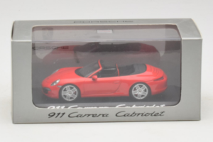 Porsche 911 991 Carrera Cabriolet Röd Minichamps 1:43 WAP0200120C Metall — bild 4 av 4