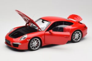 Porsche 911 991 Carrera S Guards Röd Minichamps 1:18 100061020 Metall — bild 2 av 8