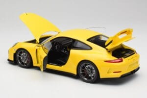 Porsche 911 991 GT3 Racing Gul & Silverfälgar Minichamps 1:18 110062722 Metall — bild 5 av 8