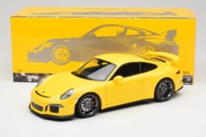 Porsche 911 991 GT3 Racing Gul & Silverfälgar Minichamps 1:18 110062722 Metall — bild 8 av 8