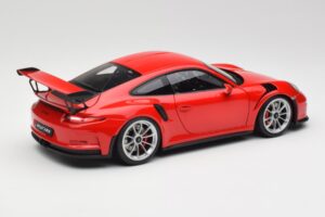 Porsche 911 991 GT3 RS Guards Röd Silver Fälgar AUTOart 1:18 78165 Metall — bild 3 av 8
