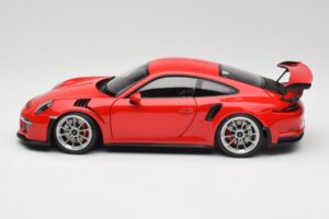 Porsche 911 991 GT3 RS Guards Röd Silver Fälgar AUTOart 1:18 78165 Metall — bild 4 av 8