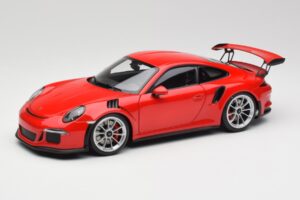 Porsche 911 991 GT3 RS Guards Röd Silver Fälgar AUTOart 1:18 78165 Metall