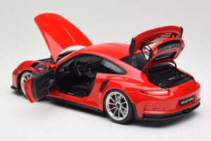 Porsche 911 991 GT3 RS Guards Röd Silver Fälgar AUTOart 1:18 78165 Metall — bild 5 av 8
