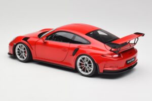 Porsche 911 991 GT3 RS Guards Röd Silver Fälgar AUTOart 1:18 78165 Metall — bild 7 av 8