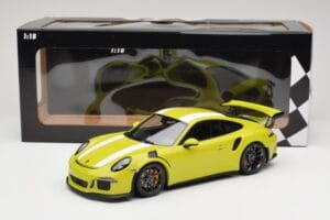 Porsche 911 991.1 GT3 RS Lizard Green & Stripes Minichamps 1:18 155066224 Metall — bild 6 av 6
