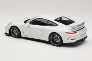 Porsche 911 991 GT3 Vit Med Silverfälgar Minichamps 1:18 113062721 Metall — bild 7 av 8